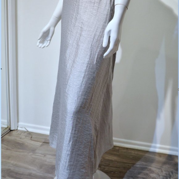 Vintage 90's-Silver Grey Ball Gown Skirt - Picture 4 of 9